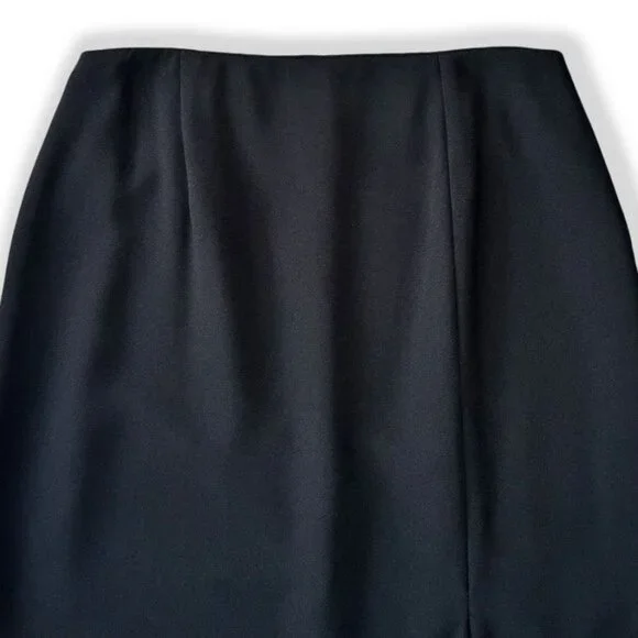 ***SOLD*** Vintage 90s Black Office Pencil Midi High Waist Skirt - Classic Style - Picture 2 of 6